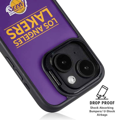 NBA Los Angeles Lakers Standard - Purple iPhone 15 Kickstand Case